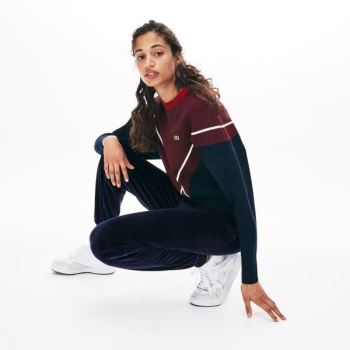 Lacoste Tapered Velour Terry Sweatpants Dámské - Tepláky Tmavě Blankyt Blankyt | CZ-Cd3nhT